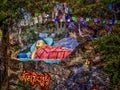 Panillo Vajrayana Tibetan Buddhist temple in Spain at Dawn Royalty Free Stock Photo