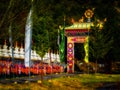 Panillo Vajrayana Tibetan Buddhist temple in Spain at Dawn Royalty Free Stock Photo