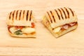 Panini on a board Royalty Free Stock Photo