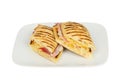 Panini on a plate Royalty Free Stock Photo