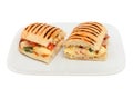 Panini on a plate Royalty Free Stock Photo