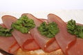 Ham snack Royalty Free Stock Photo