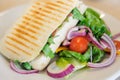 Panini with Salad Royalty Free Stock Photo