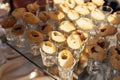 Panipuri consists of a round, hollow puri, fried crisp and filled with a mixture of flavored.