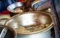 Panipuri , Golgappa mixture. A street snack of kolkata It consists of a round, hollow puri, fried crisp and filled with a mixture