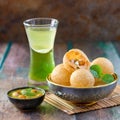 Indian breakfast Panipuri or Golgappa