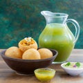 Indian breakfast Panipuri or Golgappa