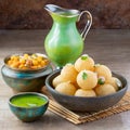 Indian breakfast Panipuri or Golgappa