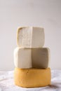 Pyramid made of cheese Royalty Free Stock Photo
