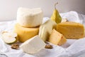 Still Life with Cheeses and Nuts Royalty Free Stock Photo