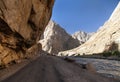 Panj or Amu Darya river and Pamir mountains Tajikistan Royalty Free Stock Photo