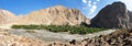 Panj or Amu Darya river and Pamir mountains Tajikistan Royalty Free Stock Photo