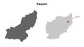 Panjshir outline map Royalty Free Stock Photo