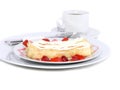 Pankcake with cream Royalty Free Stock Photo
