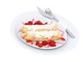 Pankcake with cream Royalty Free Stock Photo