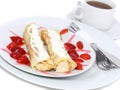 Pankcake with cream Royalty Free Stock Photo