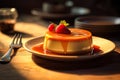 Panna Cotta with caramel, a luscious Creme Caramel dessert. Royalty Free Stock Photo