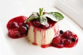 Panna cotta dessert