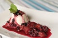 Panna cotta with fruit