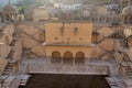 Panna Meena ka Kund, historic stepwell and rainwater catchment known for its picturesque symmetrical stairways. Jaipur, Rajasthan Royalty Free Stock Photo