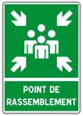 Panneau de signalisation:poitn de rassemblement Royalty Free Stock Photo