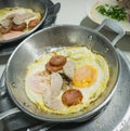 Panned egg for breakfast Royalty Free Stock Photo