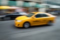 Panned Taxi Royalty Free Stock Photo