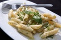 Panner pasta with mint pesto/ penne with mint pesto Royalty Free Stock Photo