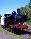 Pannier tank steam locomotive, Highley. Royalty Free Stock Photo