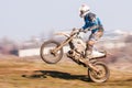 Panning with motocross Royalty Free Stock Photo