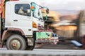 Panning Photography of the truck Royalty Free Stock Photo