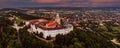 Pannonhalma, Hungary - Aerial panoramic view of the beautiful Millenary Benedictine Abbey of Pannonhalma Pannonhalmi Apatsag Royalty Free Stock Photo