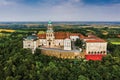 Pannonhalma, Hungary - Aerial view of the beautiful Millenary Benedictine Abbey of Pannonhalma Pannonhalmi Apatsag