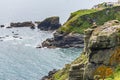 Pannoramic view at the tip of the Lizard,overlooking calm blue seas