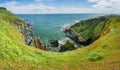 Pannoramic view at the tip of Lizard Point,overlooking calm blue seas