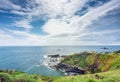 Pannoramic view at the tip of Lizard Point,overlooking calm blue seas