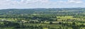 Panorama of the landscape of the Lot region in France Royalty Free Stock Photo