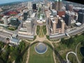 Pano downtown St. Louis from above Royalty Free Stock Photo