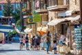 PANO LEFKARA, CYPRUS - JUNE 17, 2018: Scenic street view with ma