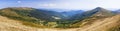 Pano view of Carpathian mountains near Drahobrat.