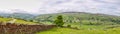 Dry stacked stone walls in the Yorkshire Dales Royalty Free Stock Photo