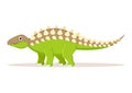 Panoplosaurus Dinosaur Cartoon Character Vector Illustration Royalty Free Stock Photo