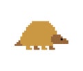 Panoplosaurus pixel art dinosaur. pixelated Ancient animal. 8bit Dino prehistoric monster. Beast is Jurassic period