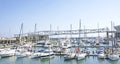 PanorÃ¡mica de Port Forum con pasarela al fondo en Sant Adria del besos en Barcelona