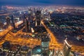 Panoram of night Dubai Royalty Free Stock Photo
