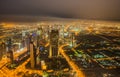 Panoram of night Dubai Royalty Free Stock Photo