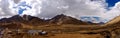 Panorama of Abra La Raya Pass in the Peruvian Andes Royalty Free Stock Photo