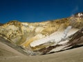 Panorama in active crater of Mutnovsky volcano, Kamchatka Russia