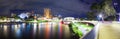 Panorama of Adelaide in South Australia at night