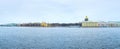 Panorama of Admiralty Embankment of Saint Petersburg, Russia Royalty Free Stock Photo